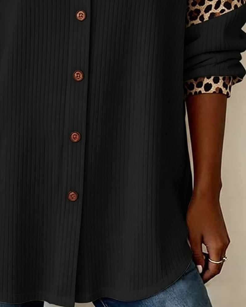 Alessia Maculata Chic™ | Camicia a fantasia leopardata con dettagli raffinati