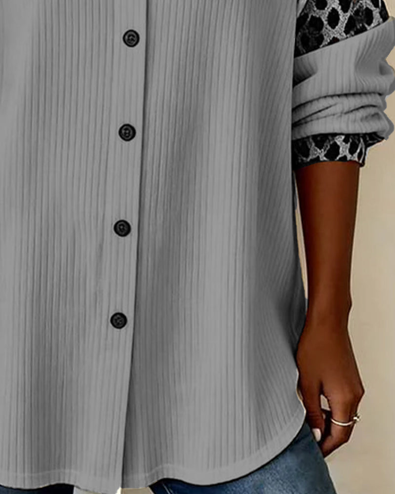 Alessia Maculata Chic™ | Camicia a fantasia leopardata con dettagli raffinati