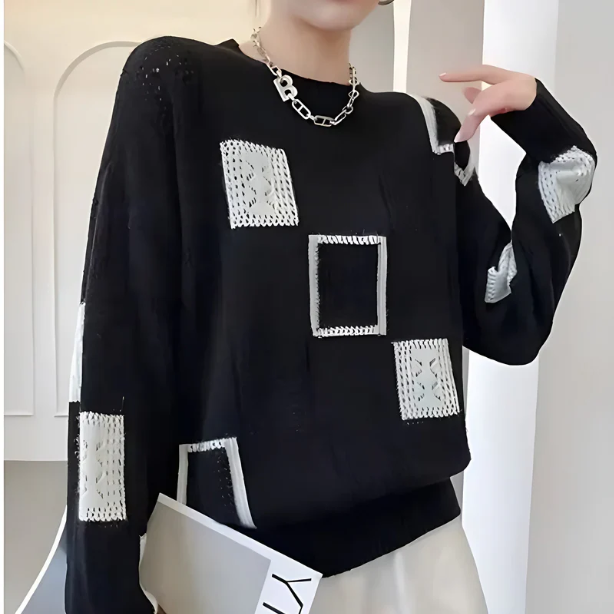 GeoChic™ | Maglione con motivi geometrici dal tocco elegante